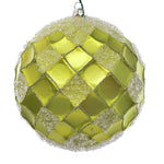 Vickerman MC190573D 4.75" Lime Net Beaded Ball 3 Per Bag