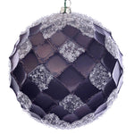 Vickerman MC190575D 4.75" Chocolate Net Beaded Ball 3 Per Bag