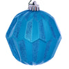 Vickerman MC190812D 5" Turquoise Glitter Faceted Ball Ornament 3 Per Bag