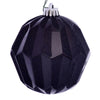 Vickerman MC190817D 5" Black Glitter Faceted Ball Ornament 3 Per Bag