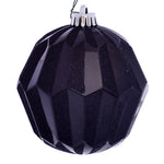 Vickerman MC190817D 5" Black Glitter Faceted Ball Ornament 3 Per Bag