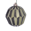 Vickerman MC190823D 5" Wrought Iron Glitter Faceted Ball Ornament 3 Per Bag