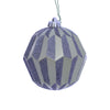 Vickerman MC190825D 5" Limestone Glitter Faceted Ball Ornament 3 Per Bag