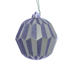 Vickerman MC190825D 5" Limestone Glitter Faceted Ball Ornament 3 Per Bag