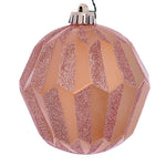 Vickerman Mc190880D 5" Cafe Latte Glitter Faceted Ball Ornament 3/Bag