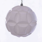 Vickerman Mc190911D 6" White Matte Clover Ball Ornament 2/Bag