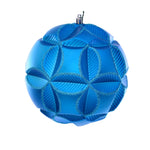 Vickerman Mc190912D 6" Turquoise Matte Clover Ball Ornament 2/Bag