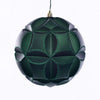 Vickerman Mc190924D 6" Emerald Matte Clover Ball Ornament 2/Bag
