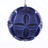 Vickerman Mc190931D 6" Midnight Blue Matte Clover Ball Ornament 2/Bag