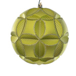 Vickerman Mc190973D 6" Lime Matte Clover Ball Ornament 2/Bag