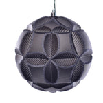 Vickerman Mc190987D 6" Pewter Matte Clover Ball Ornament 2/Bag