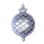 Vickerman Mc193387 11" Pewter Antique Net Ball Ornament