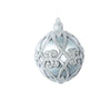 Vickerman Mc193525 5" Limestone Antique Filigree Pattern Ball Ornament 3/Bag