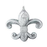 Vickerman Mc193725 7.3" Limestone Antique Fleur-De-Lis Ornament 2/Bag