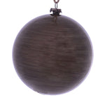 Vickerman Mc197087 4" Pewter Wood Grain Ball Ornament