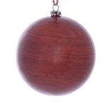 Vickerman Mc197088 4" Copper Wood Grain Ball Ornament 6/Bag