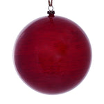 Vickerman Mc197103 4.75" Red Wood Grain Ball Ornament 4/Bag