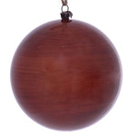 Vickerman Mc197188 4.75" Copper Wood Grain Ball Ornament 4/Bag