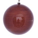 Vickerman Mc197288 6" Copper Wood Grain Ball Ornament 3/Bag