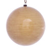 Vickerman Mc197290 6" Tan Wood Grain Ball Ornament 3/Bag