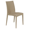 LeisureMod Weave Mace Indoor/Outdoor Dining Chair (Armless) Taupe