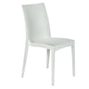 LeisureMod Weave Mace Indoor/Outdoor Dining Chair (Armless) White