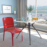LeisureMod Murray Modern Dining Chair Red