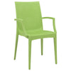 LeisureMod Weave Mace Indoor/Outdoor Chair (With Arms) Green
