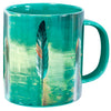HiEnd Accents Tossed Feather design mug, 4 pc