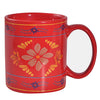 HiEnd Accents Bonita Mugs, Turquoise, 4 PC Red