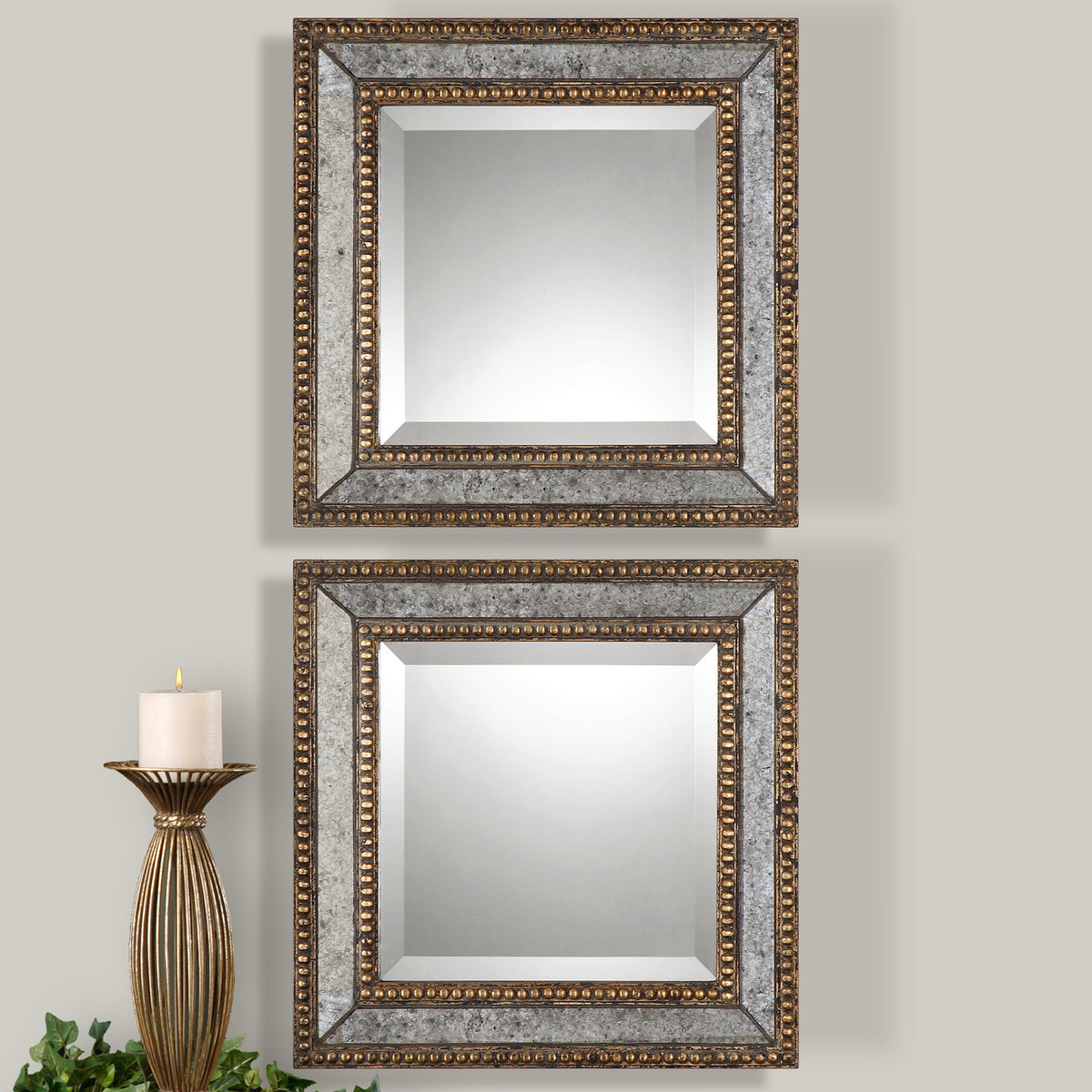 Uttermost 13790 Norlina Squares Antique Mirror Set/2 – Uber Bazaar
