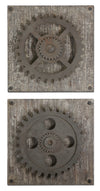 Uttermost 13828 Rustic Gears Wall Art, S/2