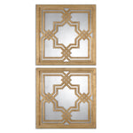 Uttermost 13865 Piazzale Gold Square Mirrors S/2