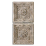 Uttermost 13910 Auronzo Aged Ivory Squares, S/2