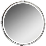 Uttermost 09109 Tazlina Brushed Nickel Round Mirror