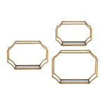 Uttermost 04048 Lindee Gold Wall Shelves S/3