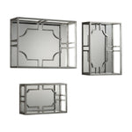 04113 Adoria Silver Wall Shelves S/3