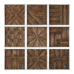 Uttermost 04115 Bryndle Rustic Wooden Squares S/9