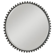 Stylish decorative iron framed round mirror for home décor