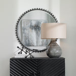 Modern 32 inch round mirror for living room or entryway