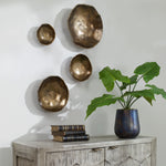 Uttermost 04299 Lucky Coins Brass Wall Decor Bowls