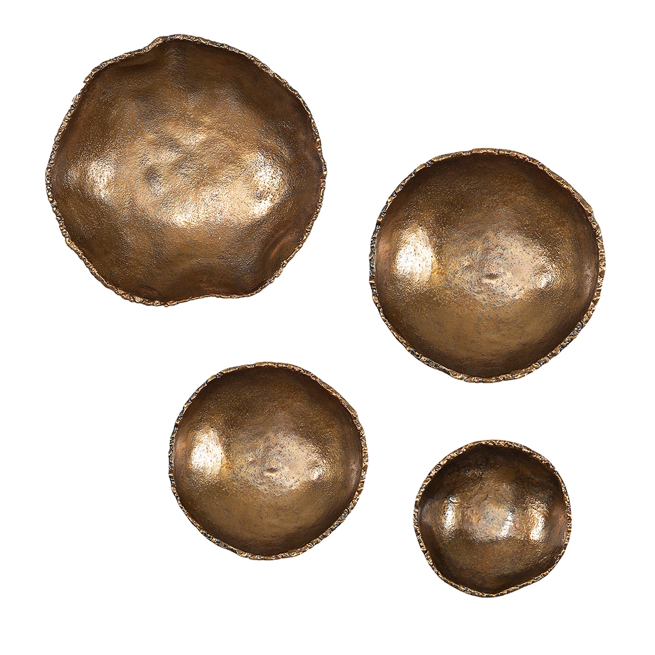 A Set Of 4 Victorian Brass Antique Buttons