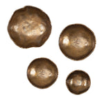 Uttermost 04299 Lucky Coins Brass Wall Decor Bowls, Set of 4