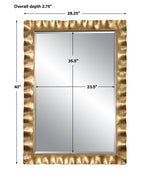 Uttermost 09742 Haya Scalloped Gold Mirror