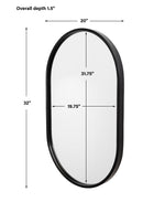 Decorative Black Oval Mirror for Entryway or Bedroom – Uttermost Varina
