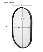 Decorative Black Oval Mirror for Entryway or Bedroom – Uttermost Varina