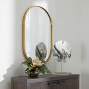 Modern 32 Inch Tall Gold Oval Wall Mirror – Uttermost Varina