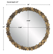 Uttermost 09761 Dinar Round Aged Gold Mirror