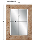 09767 Demetria Wooden Mirror, Small
