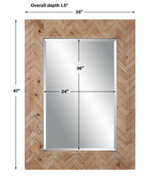 09767 Demetria Wooden Mirror, Small